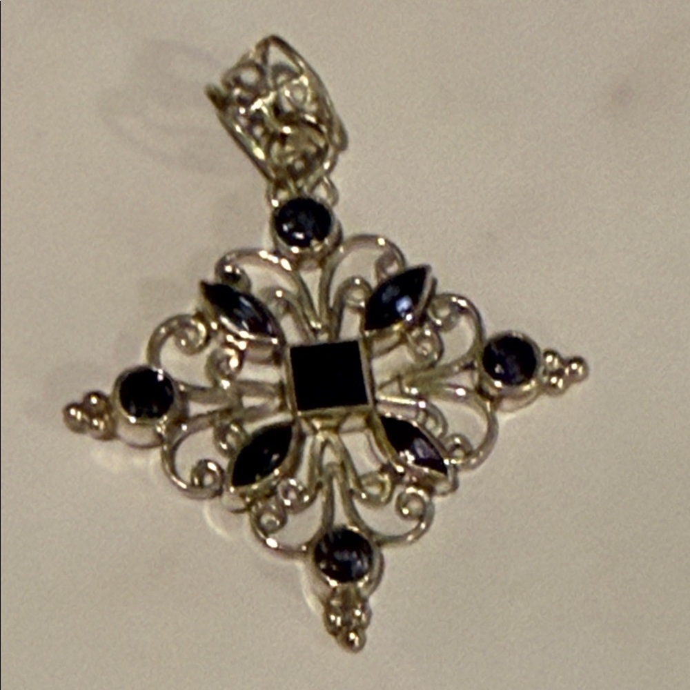 Timeless Silver and blue Pendant